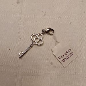 Lia Sophia Silver Key Charm